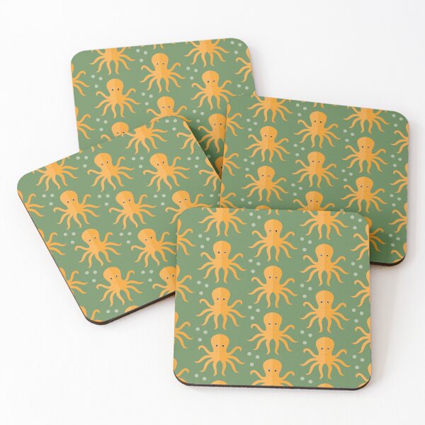 Item preview, Octopuses on green designed and sold by reneesillus.