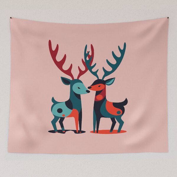 Item preview, Mid-Century Modern Kitschy Christmas Reindeer Cut Out designed and sold by taiche.