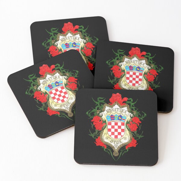 Item preview, Croatian Coat Of Arms With Roses And The Name Of The City "Otok" designed and sold by MC Art Studio.
