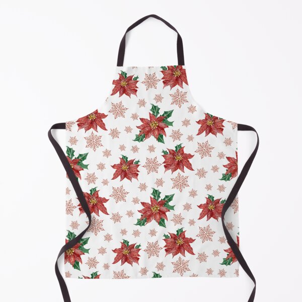Item preview, Christmas Red Flower Floral Poinsettia Snowflakes Pattern designed and sold by magdalastudiodesign.