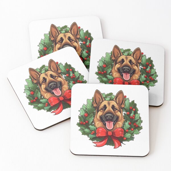 Item preview, German Shepherd - tan black -  Christmas Wreath Dog designed and sold by wotsthis.
