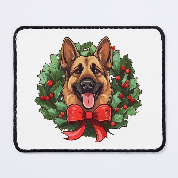 Item preview, German Shepherd - tan black - Christmas Wreath Dog designed and sold by wotsthis.