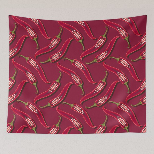 Item preview, Hot pepper, imitation mesh, Red background designed and sold by Alex  Blud.