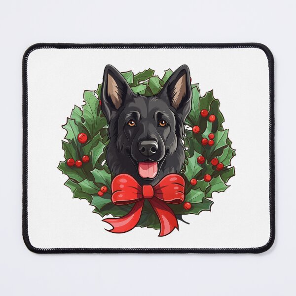 Item preview, German Shepherd - black - Christmas Wreath Dog designed and sold by wotsthis.