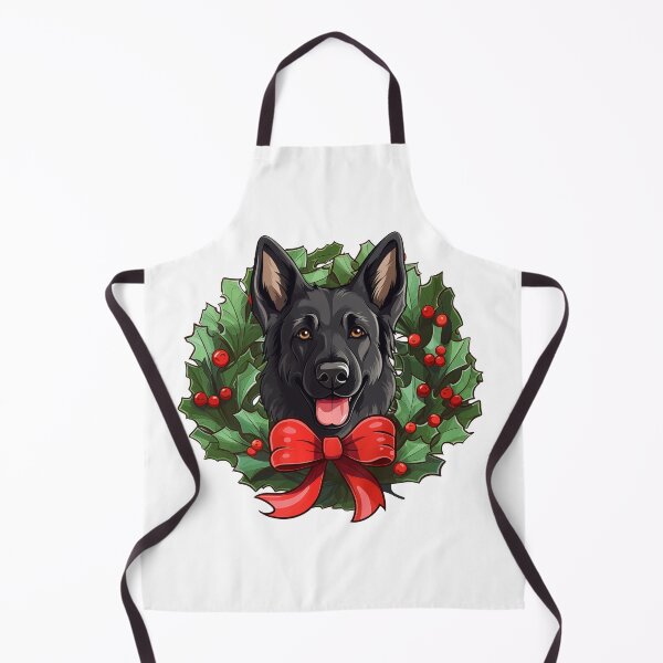 Item preview, German Shepherd - black -  Christmas Wreath Dog designed and sold by wotsthis.