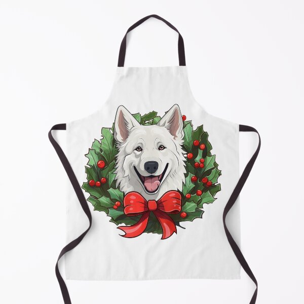 Item preview, German Shepherd - white -  Christmas Wreath Dog designed and sold by wotsthis.
