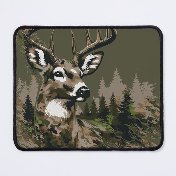 Item preview, White-tailed deer and stylised forest designed and sold by PursuitOutdoors.