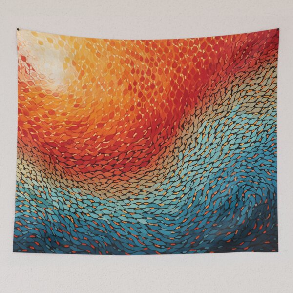 Item preview, Aboriginal Inspired Dot Art - Fire And Ice Collision designed and sold by GrinGalore.