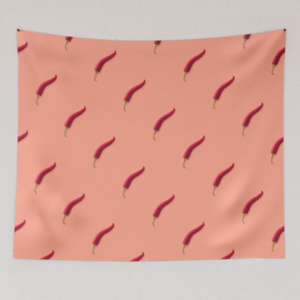 Item preview, Hot pepper, small diagonal direction, Coral background designed and sold by Alex  Blud.
