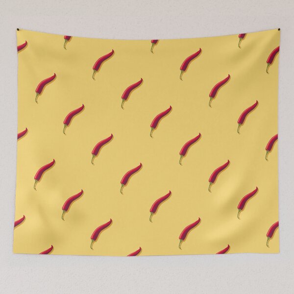 Item preview, Hot pepper, small diagonal direction, Yellow background designed and sold by Alex  Blud.