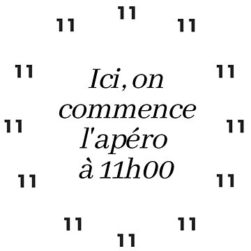 Artwork thumbnail, Apéro Clock 11am by JEROME MARQUANT