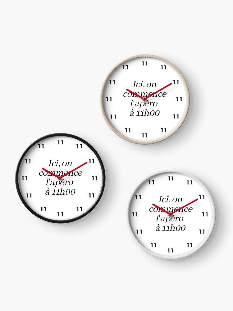 Thumbnail 3 of 4, Clock, Apéro Clock 11am designed and sold by MrMystere.