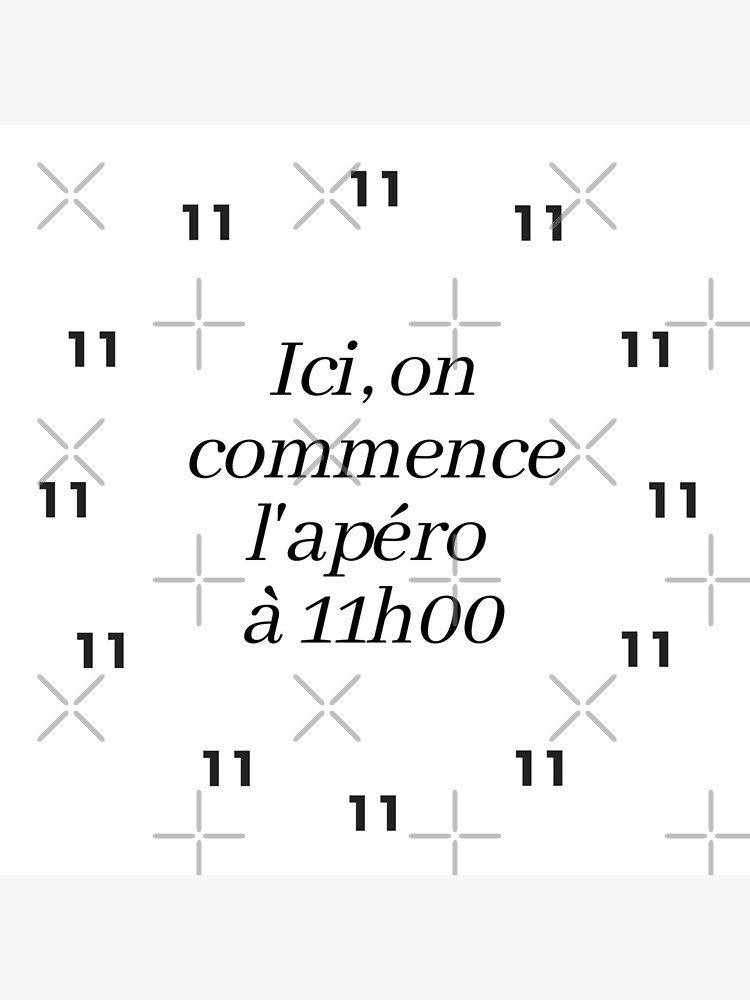 Thumbnail 4 of 4, Clock, Apéro Clock 11am designed and sold by MrMystere.