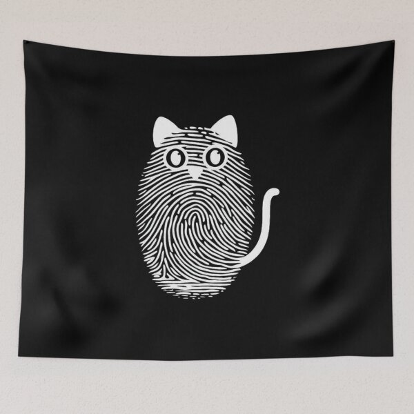 Item preview, DNA-Inspired Fingerprint Cat Design for Unique Art and Pet Lovers designed and sold by love3617.