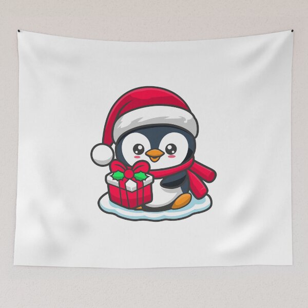 Item preview, Cute Penguin with Santa Hat – T-Shirts & Stickers Design Christmas shirts designed and sold by CreativeTomb.