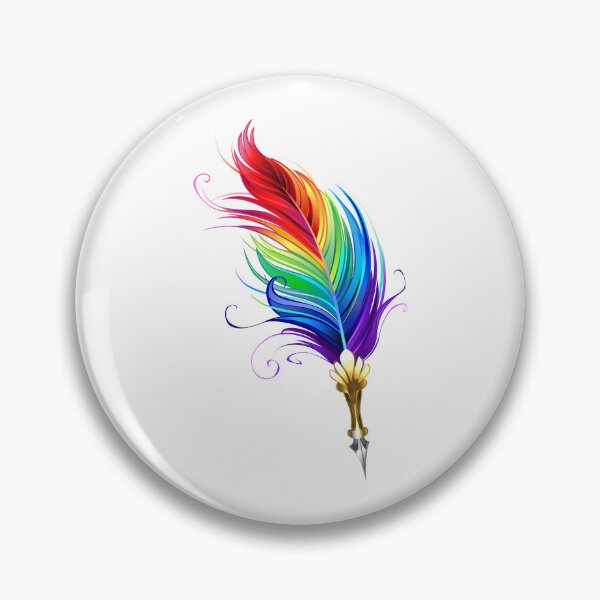 Item preview, Rainbow feather pen designed and sold by Blackmoon9.