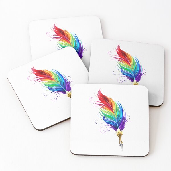 Item preview, Rainbow feather pen designed and sold by Blackmoon9.