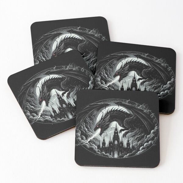 Item preview,  Gothic Dragon Over Haunted Castle designed and sold by IllumeInk.