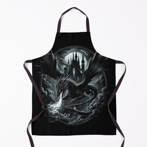 Item preview, Gothic Dragon Over Dark Castle designed and sold by IllumeInk.