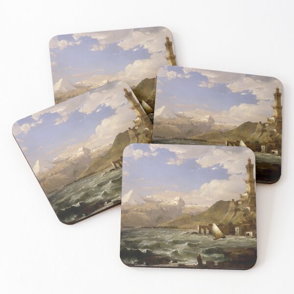 Item preview, The Coast of Genoa – Jasper Francis Cropsey designed and sold by TheGuestCat.