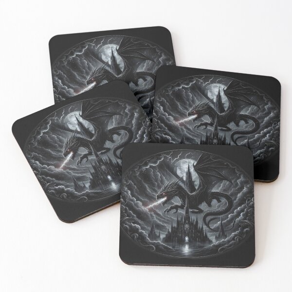 Item preview,  Gothic Dragon Over Haunted Castle designed and sold by IllumeInk.