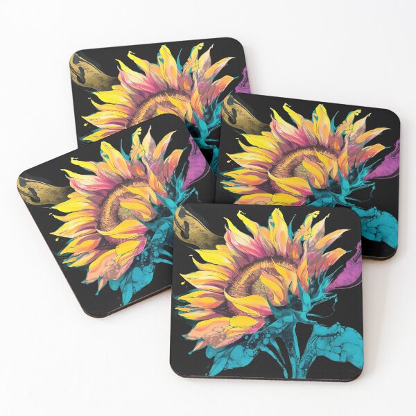Item preview,  Composition Highlights the Sunflower Large, Expressive Petals, Bursting with a Kaleidoscope of Colors such as Bright Yellows, Deep Oranges, and Rich Browns designed and sold by macadolie.