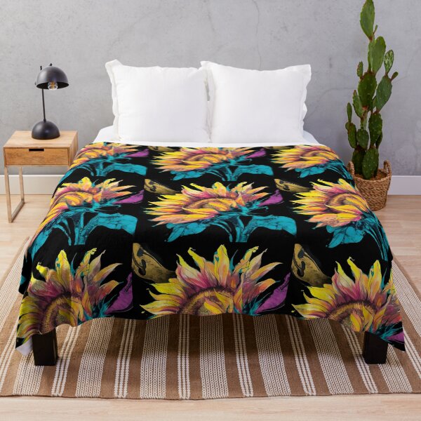 Item preview,  Composition Highlights the Sunflower Large, Expressive Petals, Bursting with a Kaleidoscope of Colors such as Bright Yellows, Deep Oranges, and Rich Browns designed and sold by macadolie.
