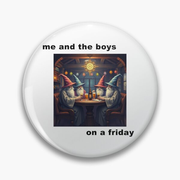 Item preview, me and the boys in a pub wizard meme designed and sold by granitvit.