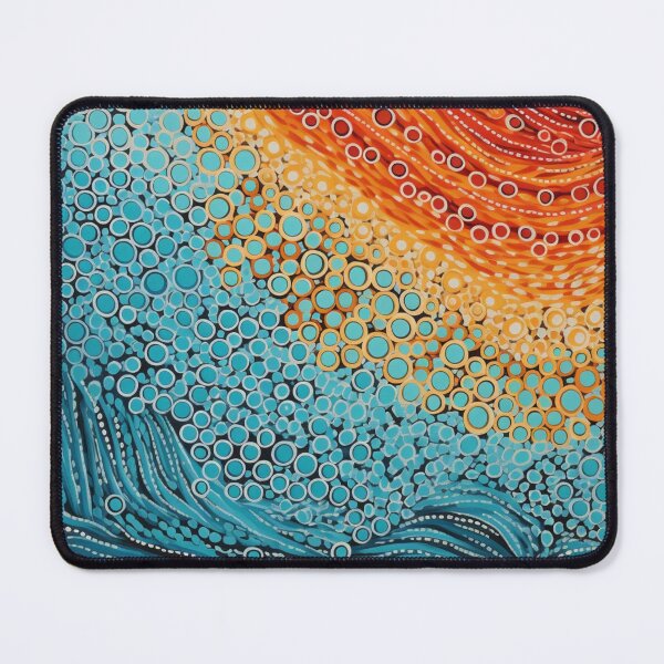 Item preview, Aboriginal Inspired Dot Art - Sea ​​Volcano Eruption designed and sold by GrinGalore.