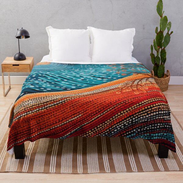 Item preview, Aboriginal Inspired Dot Art - Winter And Autumn Collision designed and sold by GrinGalore.
