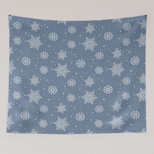 Item preview, Blue Winter Snow Snowflakes Pattern designed and sold by magdalastudiodesign.