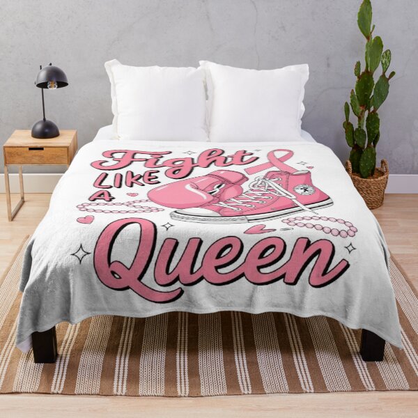 Item preview, Afro Queen Black Women Breast Cancer Survivor Pink Ribbon designed and sold by SztylishDesigns.