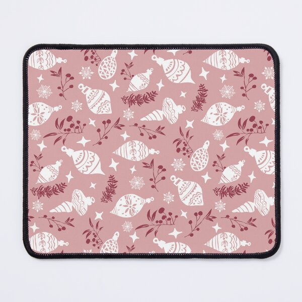 Item preview, Pink Christmas Ornaments Snowflakes Floral Pattern designed and sold by magdalastudiodesign.