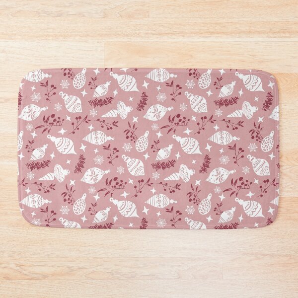 Item preview, Pink Christmas Ornaments Snowflakes Floral Pattern designed and sold by magdalastudiodesign.