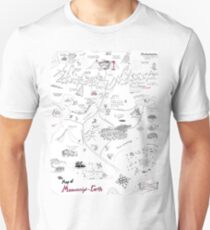 Die Karte der Manuskript-Erde Slim Fit T-Shirt