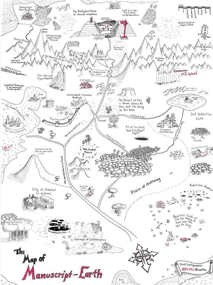 The Map of Manuscript Earth by redpenblackpen
