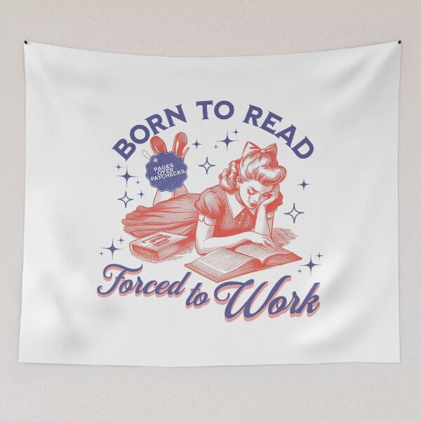 Item preview, Born To Read Forced To Work Booklover Gifts Bookworm Gift designed and sold by LoveMingle.