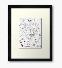 Die Karte der Manuskript-Erde Gerahmtes Wandbild
