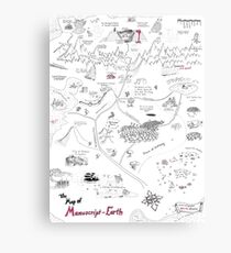 Die Karte der Manuskript-Erde Leinwanddruck
