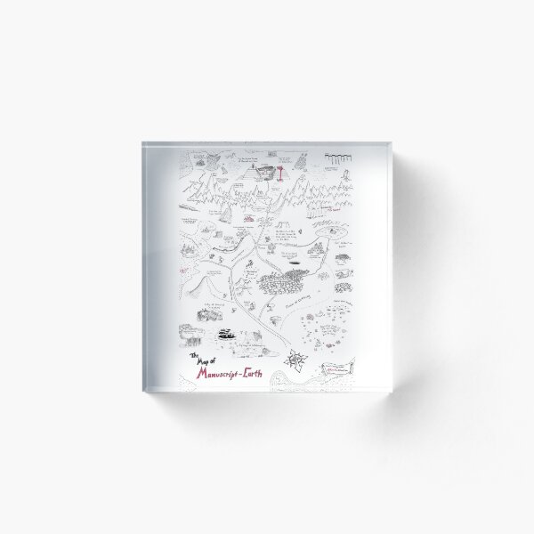 The Map of Manuscript Earth Acrylic Block