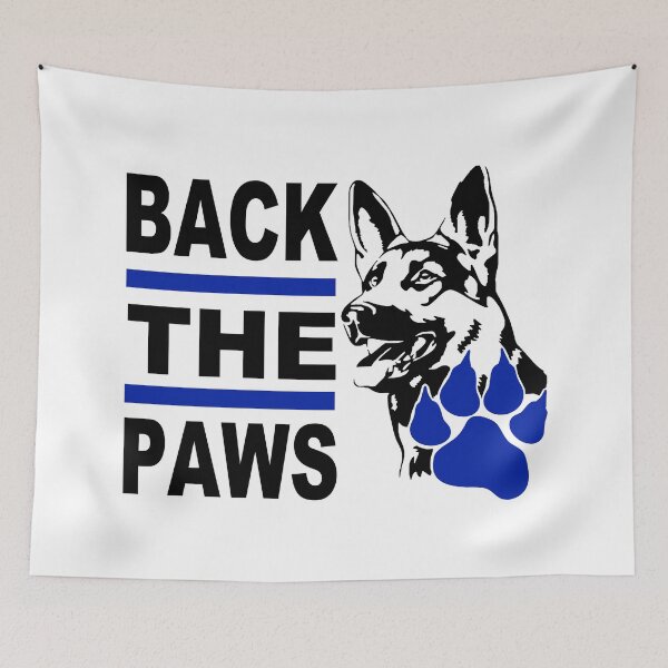 Item preview, Back The Paws; Police Dog; designed and sold by StickerApe.
