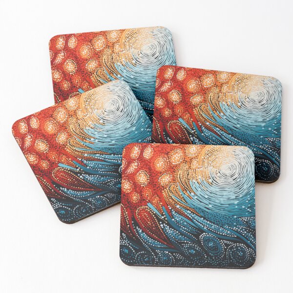 Item preview, Aboriginal Inspired Dot Art - From Frozen To Flame designed and sold by GrinGalore.