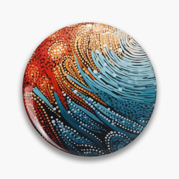 Item preview, Aboriginal Inspired Dot Art - From Frozen To Flame designed and sold by GrinGalore.