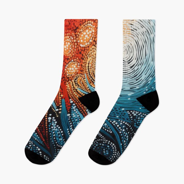 Item preview, Aboriginal Inspired Dot Art - From Frozen To Flame designed and sold by GrinGalore.