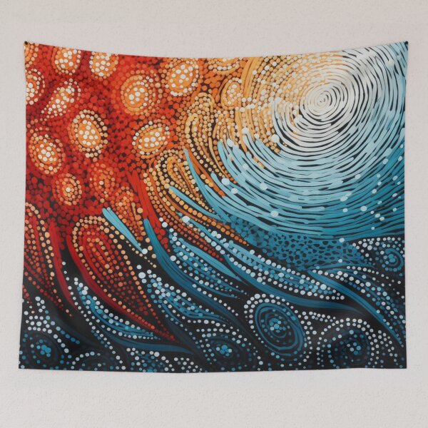 Item preview, Aboriginal Inspired Dot Art - From Frozen To Flame designed and sold by GrinGalore.