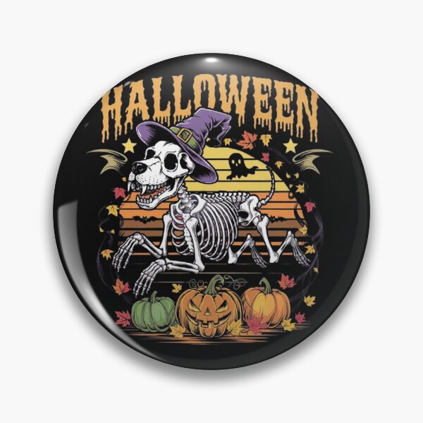 Item preview, Halloween Dog Skeleton: Vintage Witch Hat & Autumn Magic designed and sold by SztylishDesigns.