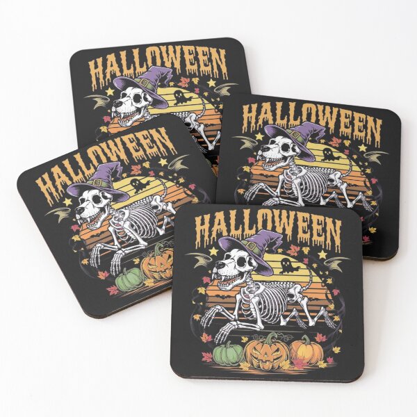 Item preview, Halloween Dog Skeleton: Vintage Witch Hat & Autumn Magic designed and sold by SztylishDesigns.