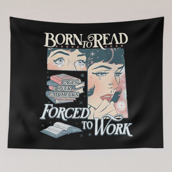 Item preview, Born To Read Forced To Work Bookworm Librarian Bookish designed and sold by LoveMingle.
