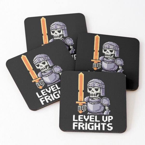 Item preview, Pixel Skeleton Knight Warrior with Fiery Sword for Gamers designed and sold by love3617.