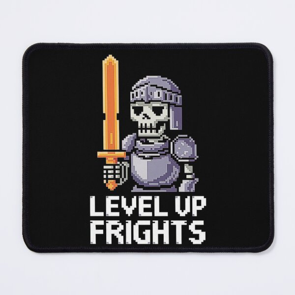 Item preview, Pixel Skeleton Knight Warrior with Fiery Sword for Gamers designed and sold by love3617.
